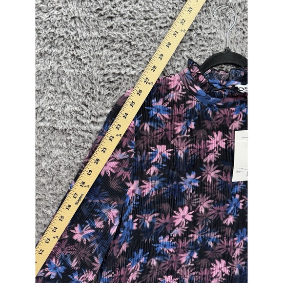 GANNI‎ Ruffled Floral Print Lilac Sachet Midi Dress Size 40 NWT - Picture 10 of 13